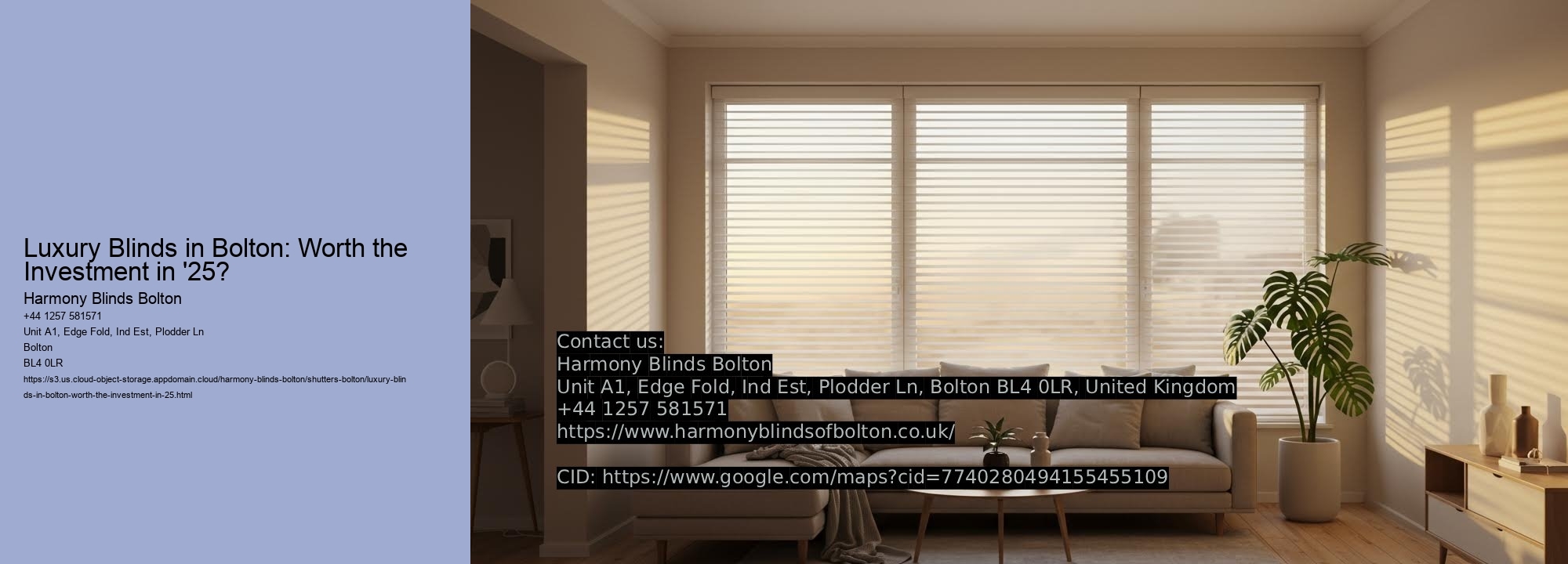 Luxury Blinds in Bolton: Worth the Investment in '25?