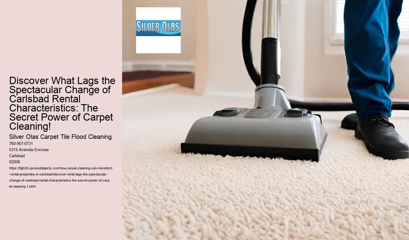 Discover What Lags the Spectacular Change of Carlsbad Rental Characteristics: The Secret Power of Carpet Cleaning!