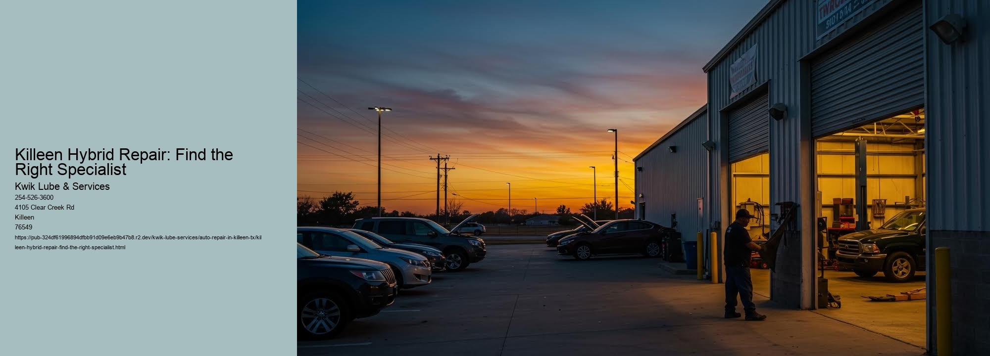 Killeen Hybrid Repair: Find the Right Specialist