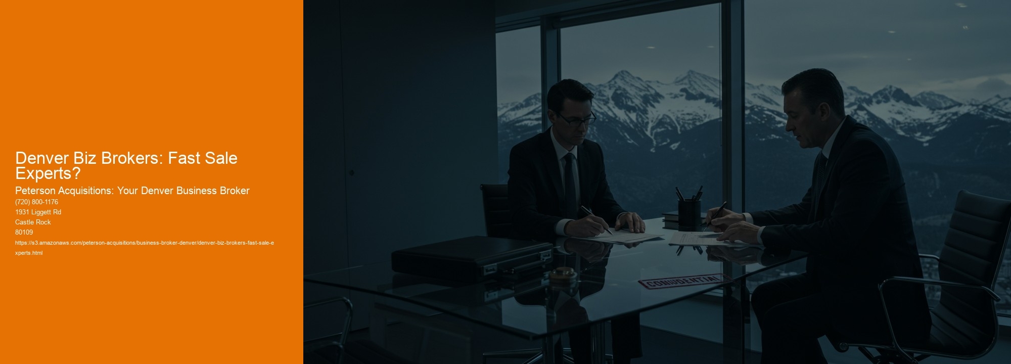 Denver Biz Brokers: Fast Sale Experts?