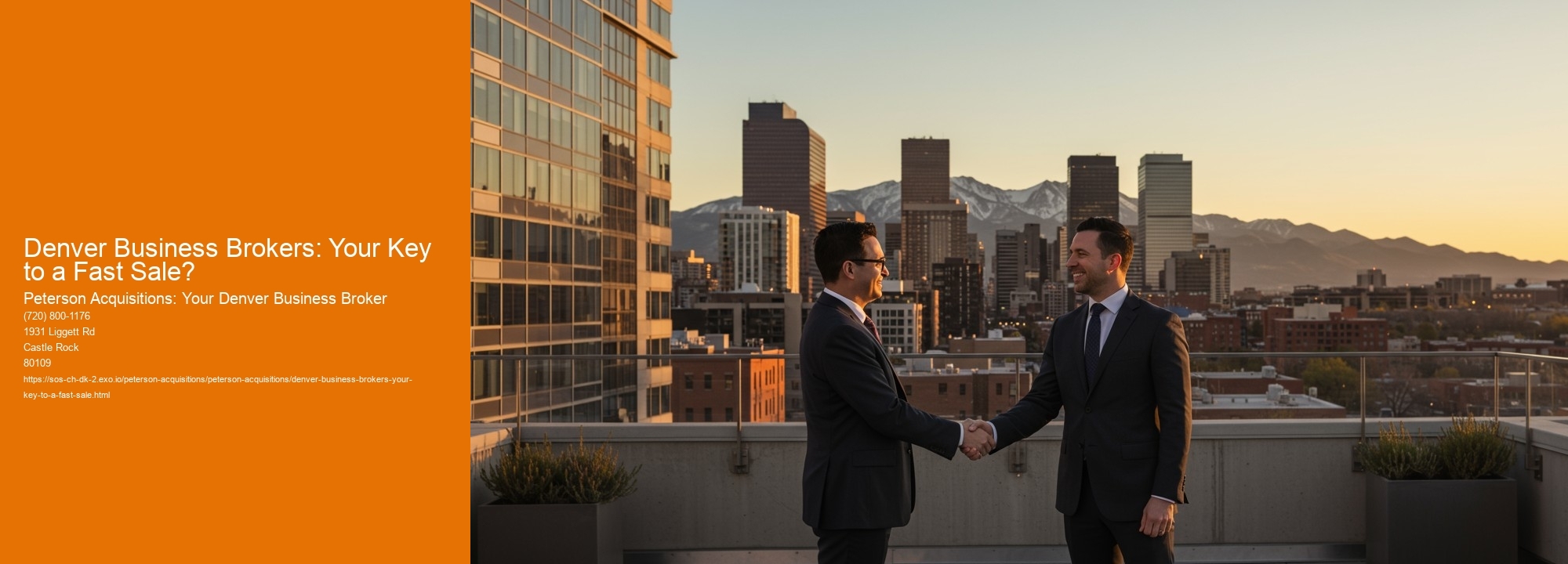 Denver Business Brokers: Your Key to a Fast Sale?