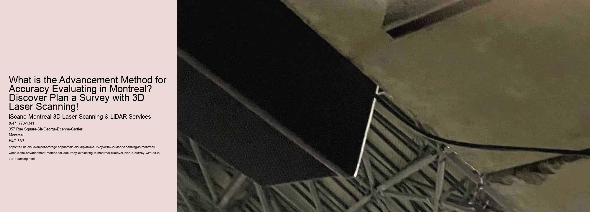 What is the Advancement Method for Accuracy Evaluating in Montreal? Discover Plan a Survey with 3D Laser Scanning!