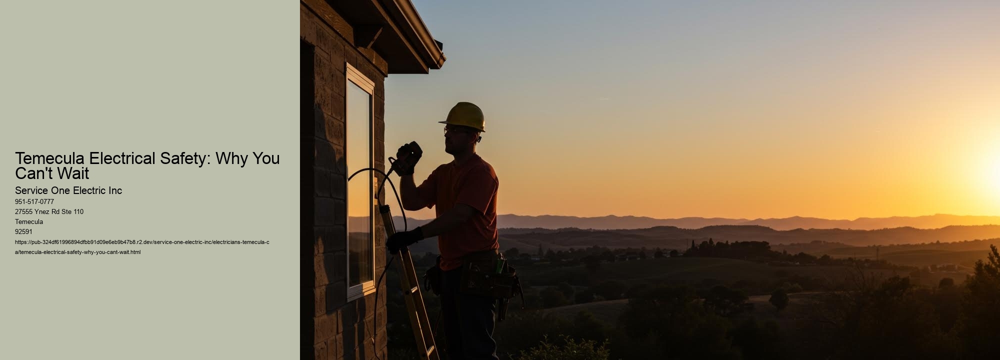 Temecula Electrical Safety: Why You Can't Wait