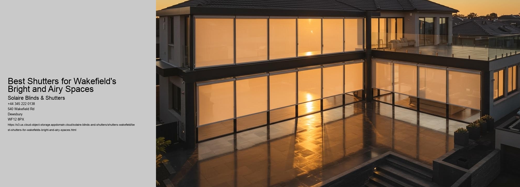 Best Shutters for Wakefield's Bright and Airy Spaces