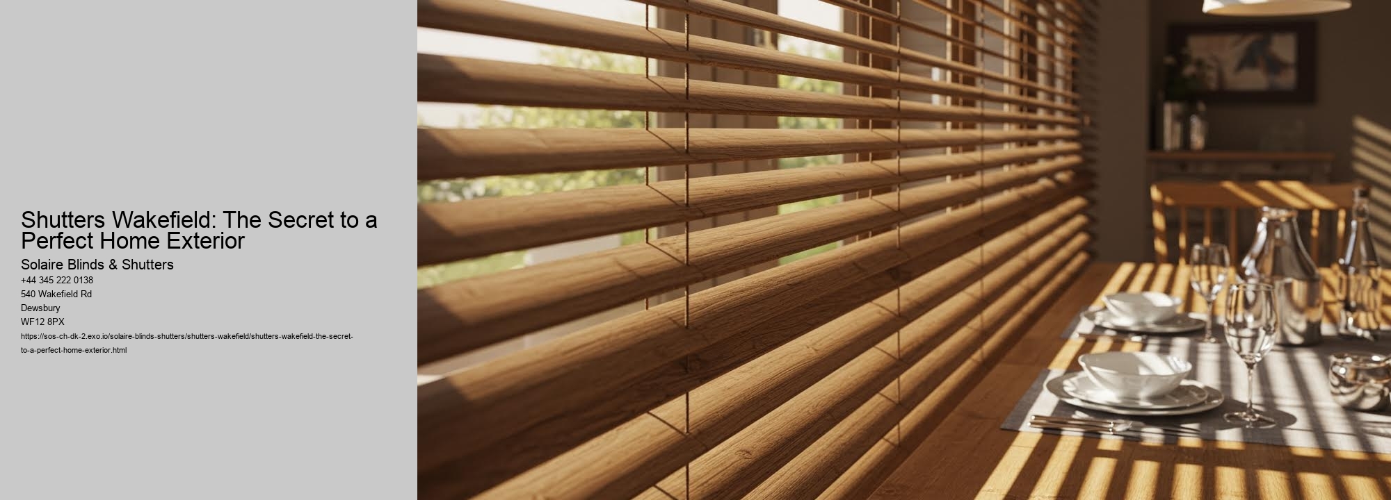 Shutters Wakefield: The Secret to a Perfect Home Exterior