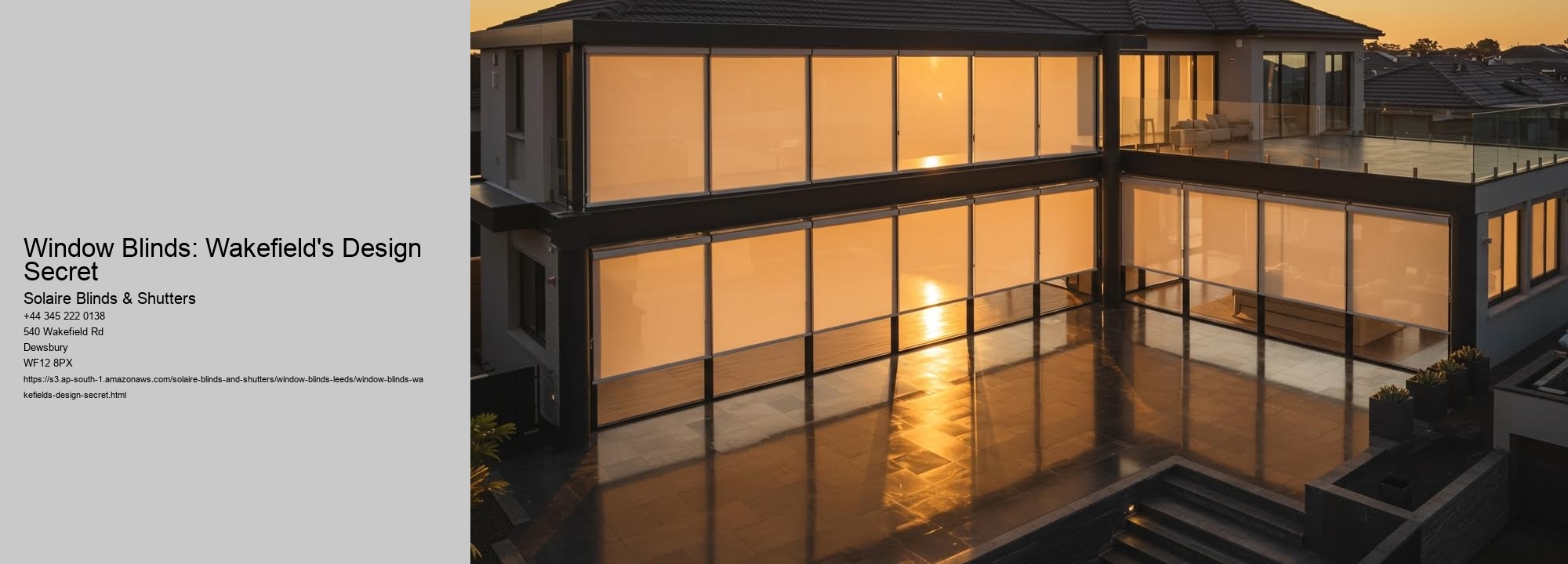 Window Blinds: Wakefield's Design Secret